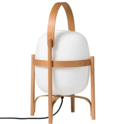 Cesta bordslampa opalglas