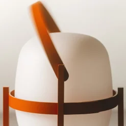 Cestita alubat portabel bordslampa rödorange