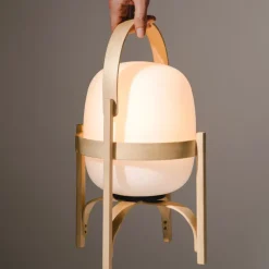 Cestita bateria portabel bordslampa Polyethylene