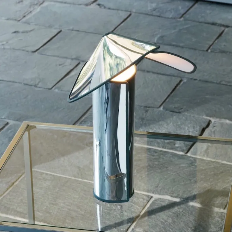Chiara bordslampa Roséguld/Oxiderad röd