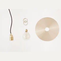 Circle shade taklampa brass