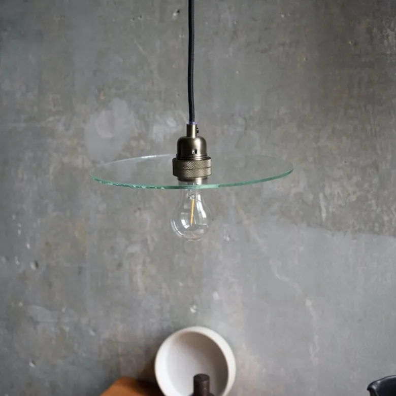 Circle shade taklampa clear glass