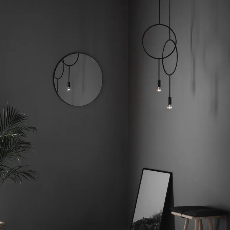 Circle Taklampa mörk grå