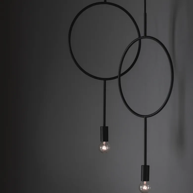 Circle Taklampa mörk grå