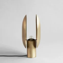 Clam bordslamp brass