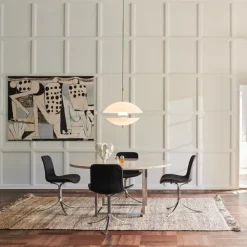 Clam Ø55 taklampa opal, mässing