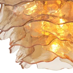 Clarendon Chandelier taklampa antik mässing/champagnefärgat glas