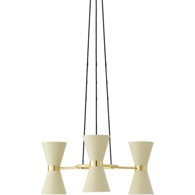 Collector chandelier 3 taklampa creme