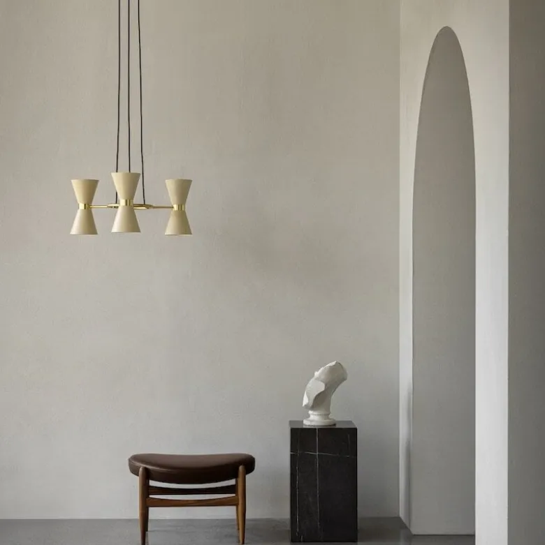 Collector chandelier 3 taklampa creme