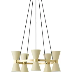 Collector chandelier 5 taklampa creme
