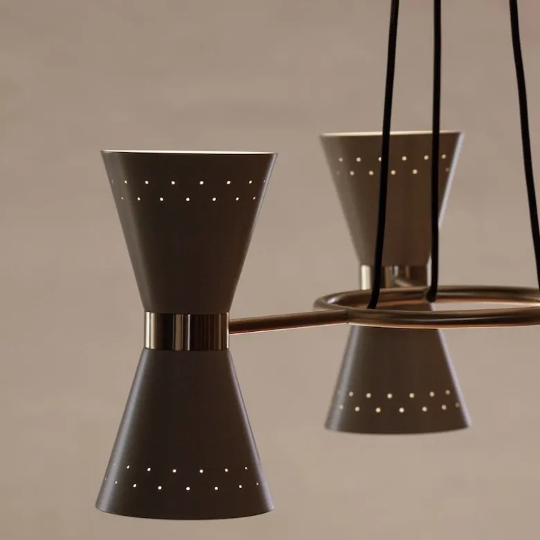 Collector chandelier 5 taklampa creme