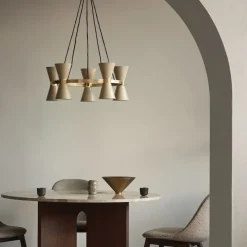 Collector chandelier 5 taklampa creme