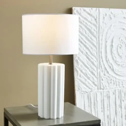 Column bordslampa vit/vit