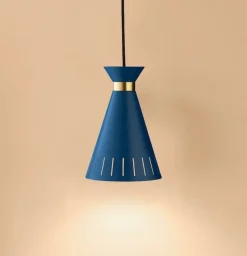 Cone taklampa azure blue
