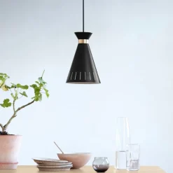 Cone taklampa black noir