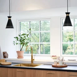 Cone taklampa black noir