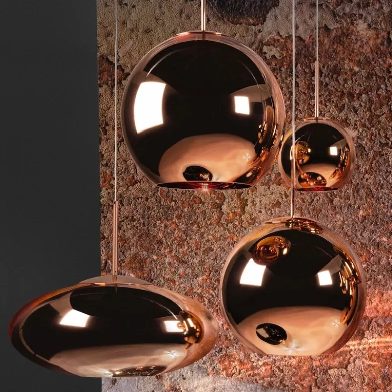 Copper round Ø25 taklampa