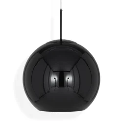Copper round 45 taklampa svart