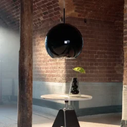Copper round 45 taklampa svart