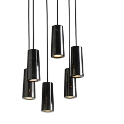 Core 6 kluster taklampa svart Marquina marmor