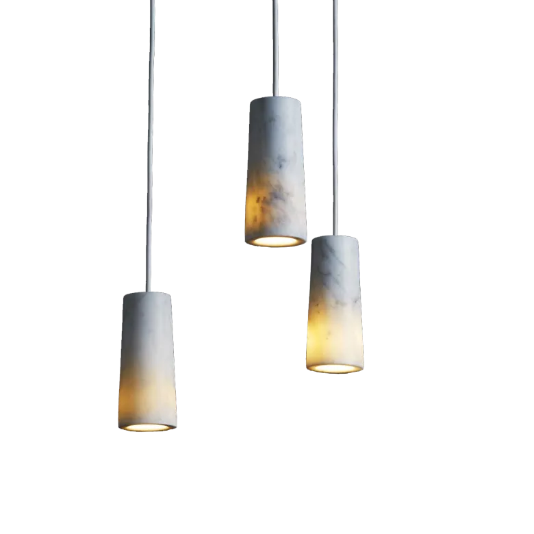 Core 3 kluster taklampa vit carrara marmor
