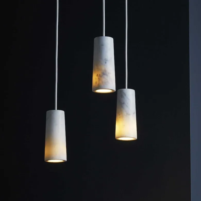 Core 3 kluster taklampa vit carrara marmor