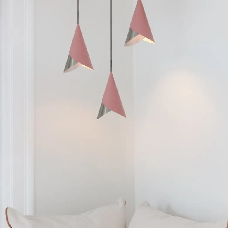 Cornet lampskärm nuance rose/stål