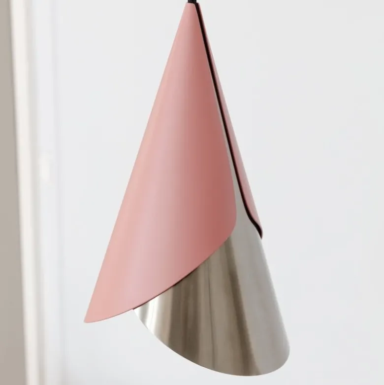 Cornet lampskärm nuance rose/stål