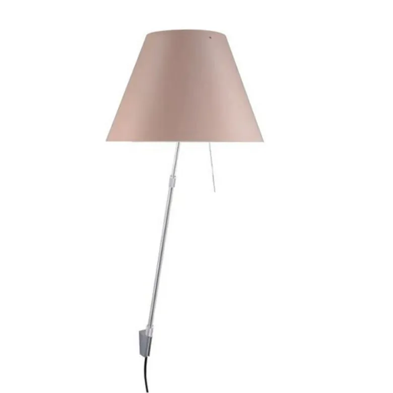 Costanza D13aif Vägglampa, aluminium fot soft skin skärm