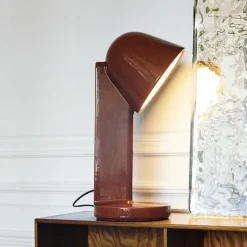 Céramique Down bordslampa rust red