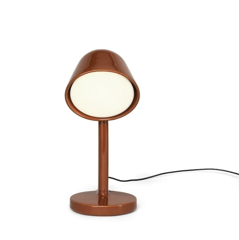 Céramique Down bordslampa rust red