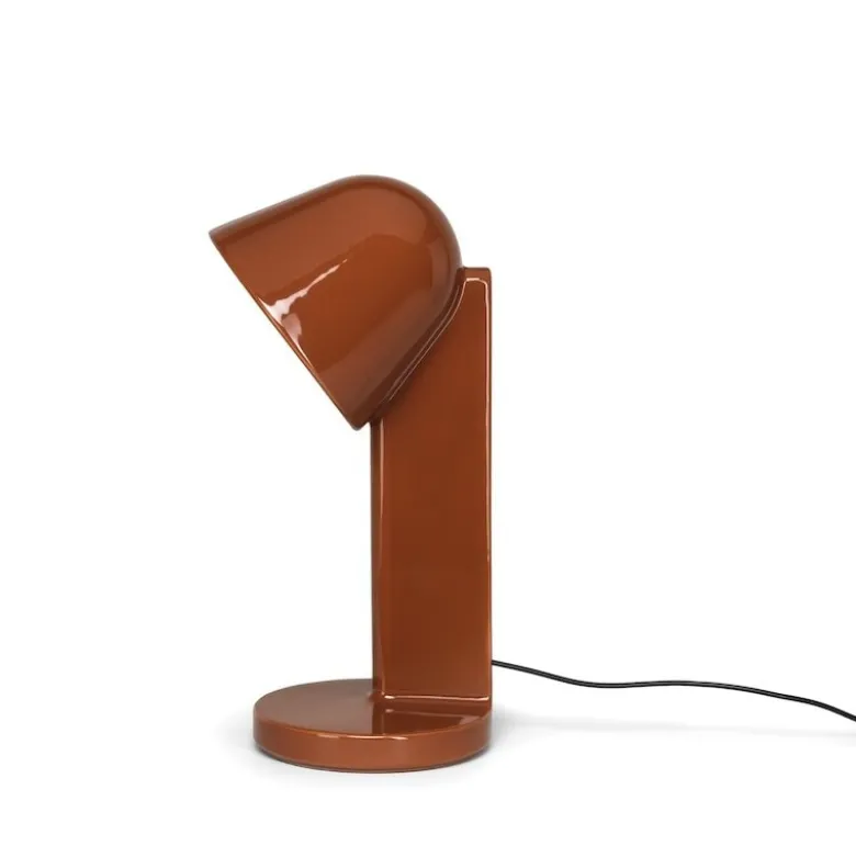 Céramique Down bordslampa rust red