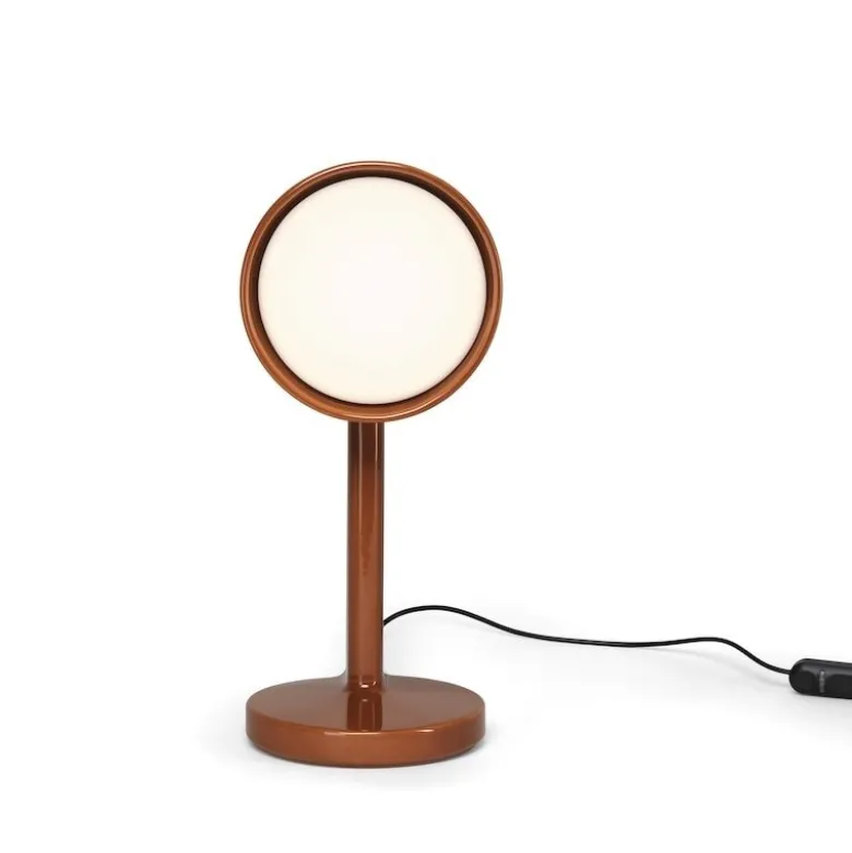 Céramique Side bordslampa rust red