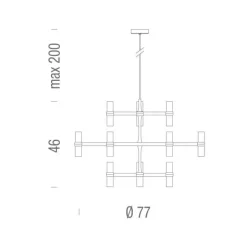 Crown Minor Taklampa Aluminium