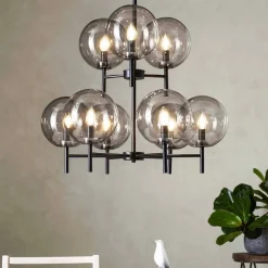 Crown taklampa svart