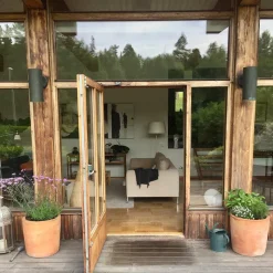 C627 stor utomhuslampa svart struktur