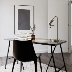 Curve bordslampa matt guld bordlampa
