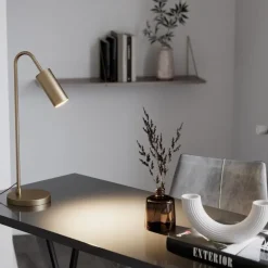 Curve bordslampa matt guld bordlampa