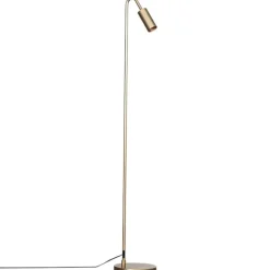 Curve golvlampa matt guld golvlampa