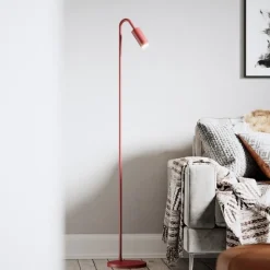 Curve golvlampa mörkröd golvlampa