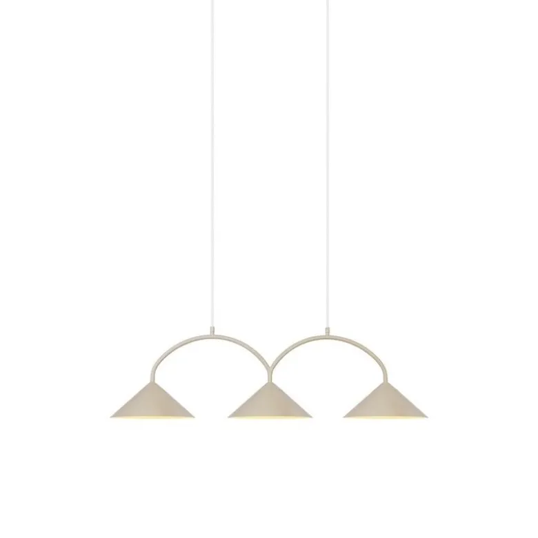 Curve 3 taklampa beige