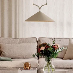 Curve 50 taklampa beige