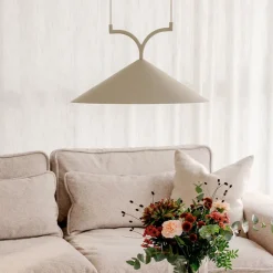 Curve 50 taklampa beige