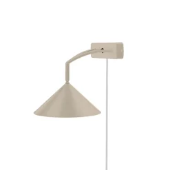 Curve vägglampa beige/svart
