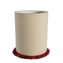 Cylinder D32 lampskärm natur/vinröd