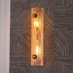 Dara Vägglampa Antik mässing/glas