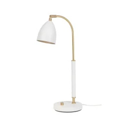 Deluxe Bordslampa vit/mässing