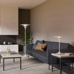 Diablo Ø300 bordslampa mattvit/rosé silver