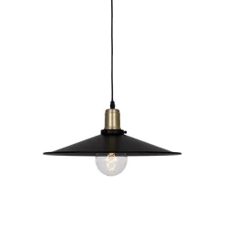 Disc 40 taklampa svart/borstad mässing