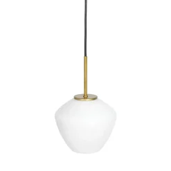 DK 1 taklampa råmässing/matt opalglas